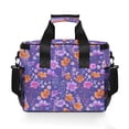 thumbnail image 7 of FORMRS Insulated Cooler Bag 24 Cans Capacity Soft Leakproof Lunch Box with Side Pockets, Purple Wildflowers Pattern, 7 of 7