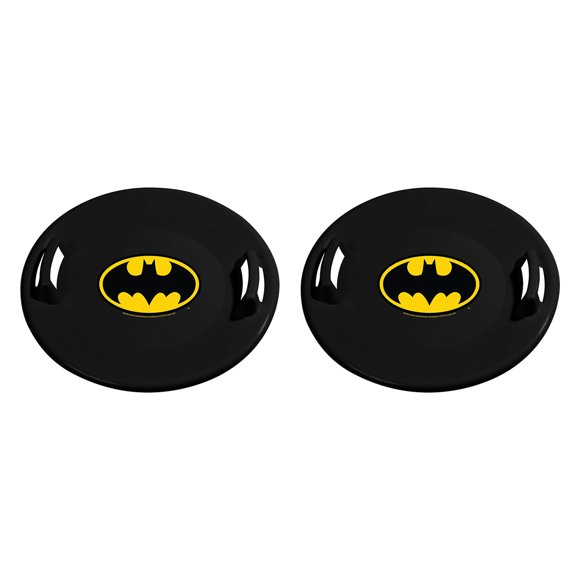Slippery Racer Downhill Pro Traîneau de Neige Rond Batman à Disque Soucoupe (Lot de 2)