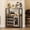 Gray, variant on TROPOW Bar Cabinet,Removable Glass Rack, Industrial Wine Cabinet with Adjustable Wine Rack, Storage Metal Wood Sideboard Buffet