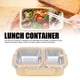 thumbnail image 3 of Fiambrera De Acero Inoxidable, Contenedores Portátiles Para Almacenamiento De Alimentos, Fiambrera De Metal De 1,2 L Con 2 Compartimentos, Mantiene La Comida Caliente Y Sabrosa,, 3 of 7