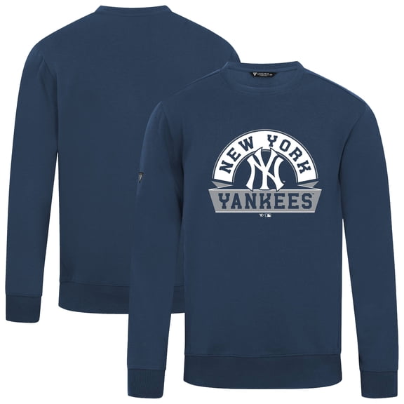 Men's Levelwear  Navy New York Yankees Zane Banner Arch Sweatshirt