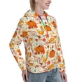 thumbnail image 6 of Fotbe Pumpkin Fall Pears Pattern Womens Long Sleeve Hoodie, Pullover Hooded Sweatshirt, Kangaroo Pocket Hoodie with Eye-catching Drawstrings-XX-Large, 6 of 7