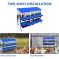 thumbnail image 5 of Chicken Nesting Box,6/8/10 Compartment Metal Nesting Box,Wall Mountable or Freestanding Nesting Boxes for Chicken,Roll Away Nest Box for Laying Eggs, 5 of 6
