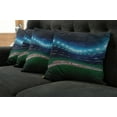 thumbnail image 2 of Ambesonne Sports Throw Pillow Cover 4 Pack, Baseball Stadium Night, 20", Green Blue, 2 of 6