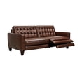 thumbnail image 3 of Wesley 81" Leather Power Footrest Tuxedo Arm Sofa, 3 of 3