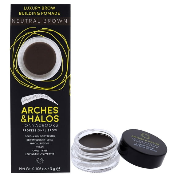 Arches and Halos Building Pomade, Eyebrow Pomade, Neutral Brown, 0.106 oz