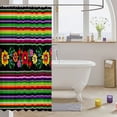 thumbnail image 3 of Manfei Western Traditional Serape Shower Curtain 72Wx84L, Colorful Blossom Bathroom Shower Curtain, Multicolor, 3 of 5