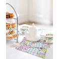 thumbnail image 4 of Blue Easter Kitchen Dish Towels for Drying Dishes Set of 3, Spring Watercolor Bunny Eggs Flower Plaid Waffle Weave Microfiber Hand Tea Bathroom Towels Quick Dry & Absorbent Towel 12x12, 4 of 7