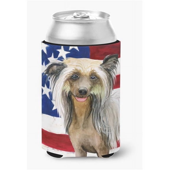 Chinese Crested Patriotic Can or Bottle Hugger