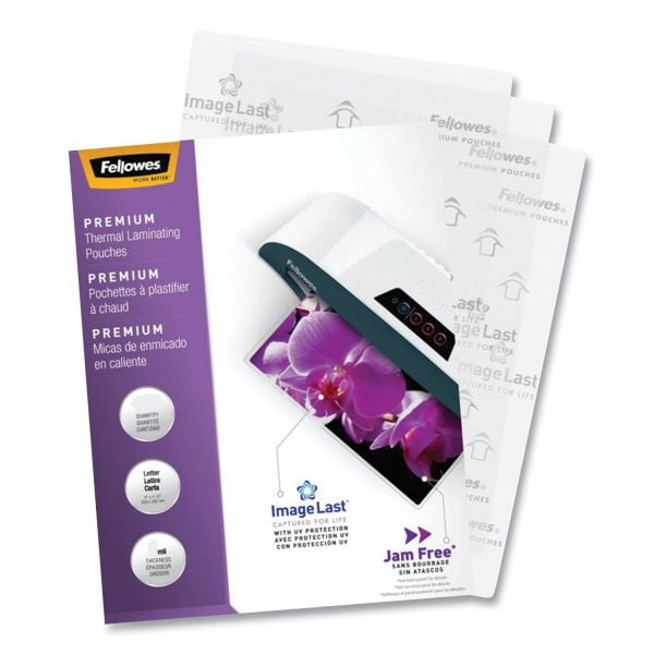 Fellowes ImageLast Laminating Pouches with UV Protection, 5 mil, 9" x