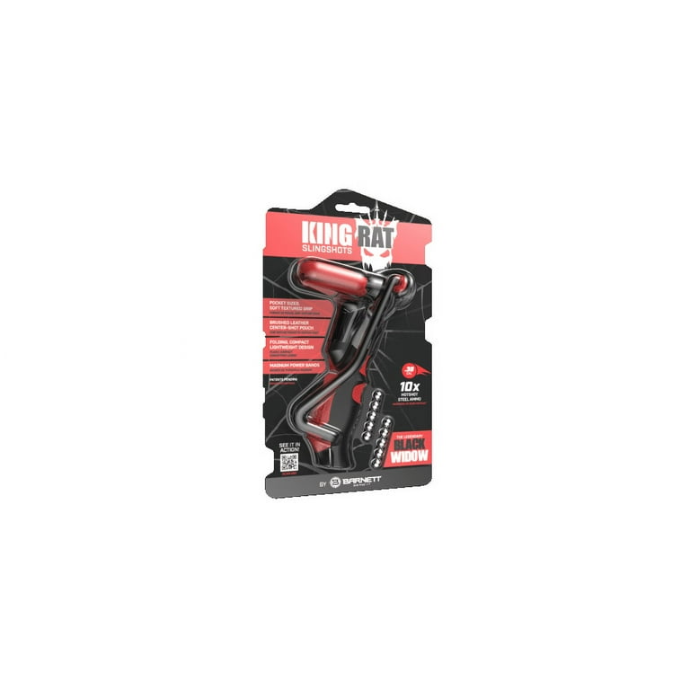 Barnett King Rat Black Widow Powerful Hunting Slingshot with