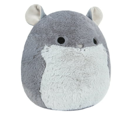 Squishmallows Fuzz-A-Mallows 12 inch Miper the Grey Chinchilla with Light Grey Belly - Child's Ultra Soft Stuffed Plush Toy