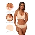 thumbnail image 5 of MINTREUS Women's Seamless Bras No Underwire Scalloped Push Up Bras Soft Wireless Comfort Bralettes Full Coverage, 5 of 8
