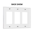 thumbnail image 2 of Neon Color Tropical Plant Switch Cover Decorative Wall Plate 3-Gang Standard Size, 2 of 5