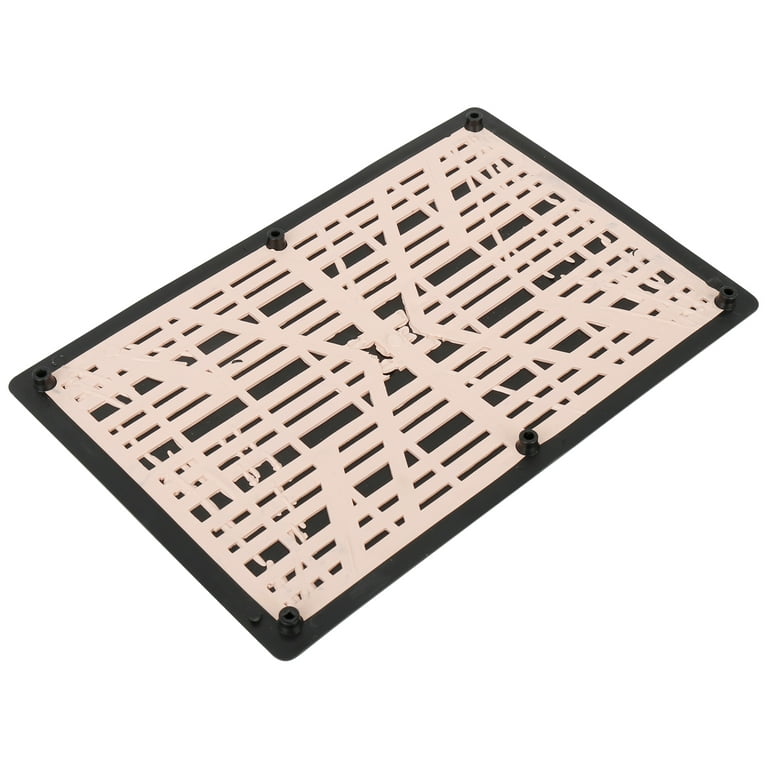 Black PVC Rubber Floor Carpet Mat Patch Foot Heel Plate Pedal Pad Cover For  Car