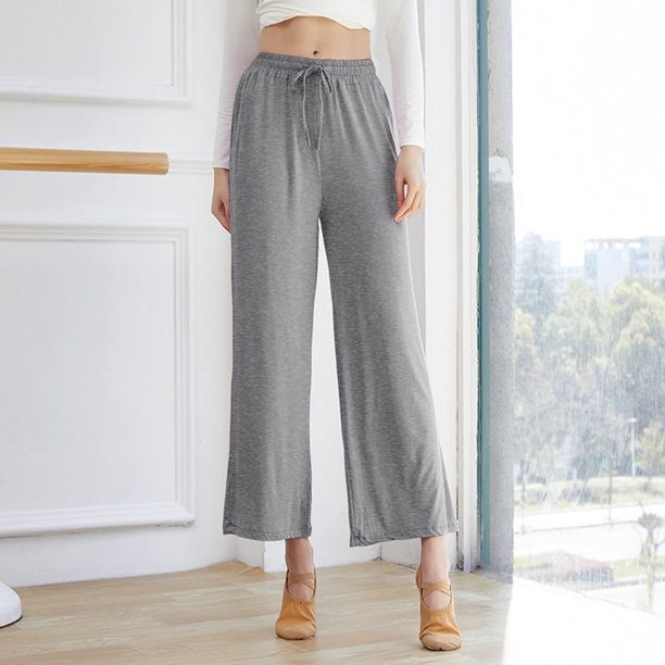 WILLBEST Pantalones de Pierna Ancha, Cintura Alta, Rectos, Para Entrenamiento de Danza Moderna, Estilo Clásico, Pantalones Casuales Para Mujer, Yoga, Elásticos, Adecuados Para Cualquier Ocasión.