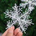 thumbnail image 2 of Hwkond Xmas Christmas Decorations Indoor Plastic Brushed Snowflakes Christmas Tree Pendant Snowflakes Hotel Window Decoration Pendant Supplies, 2 of 8