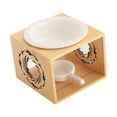 thumbnail image 3 of Quemador de aceite esencial, soporte de madera para velas, 4,5x4,2x3,4 pulgadas, decoración de mesa versátil hecha a mano para accesorios de Hotel, 3 of 9