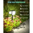 thumbnail image 6 of HAARAY Solar Motion Sensor Lights Outdoor with Ground Stake, 3-Head Adjustable 2500LM 236 LED Solar Wall Security Flood Lights IP65 Waterproof for Outside Porch Backyard Patio Garage, 2 Pack, 6 of 11