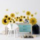 thumbnail image 4 of 2 juegos de calcomanías de pared de girasol, pegatinas de flores, murales, mariposas, decoración de pared para dormitorio, oficina, baño, sala de estar, calcomanías de pared florales, decora, 4 of 5