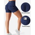 thumbnail image 4 of Pantalones cortos de entrenamiento YEOREO Scrunch con cierre de bolsillos para mujer, 4 of 6