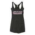 thumbnail image 2 of Wild Bobby Life Is Miami Soccer GOAT Sports Women Tri-Blend Racerback Tank Top, Vintage Black, Small, 2 of 5