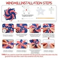 thumbnail image 5 of 36pcs Fourth of July Pinwheels Red White and Blue 4th of July Decorations American Flag Pinwheel Garden Wind Spinners Patriotic Yard Outdoor Decor Memorial Day Independence Party Supplies Home Decor, 5 of 7