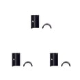 thumbnail image 1 of Paquete de 2 adaptadores reductores Sonducket de cuña para manillar de bicicleta Negro, 1 of 6