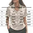 thumbnail image 3 of Turilly Womens Solid Color Loose Silk Satin Tops Lapel Satin Button Top For Spring And Summer, 3 of 6