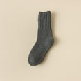 thumbnail image 2 of STETMN Cotton Crew Socks for Women Casual Solid Knit Warm Socks Winter Stretchy Wool Sock, 2 of 2