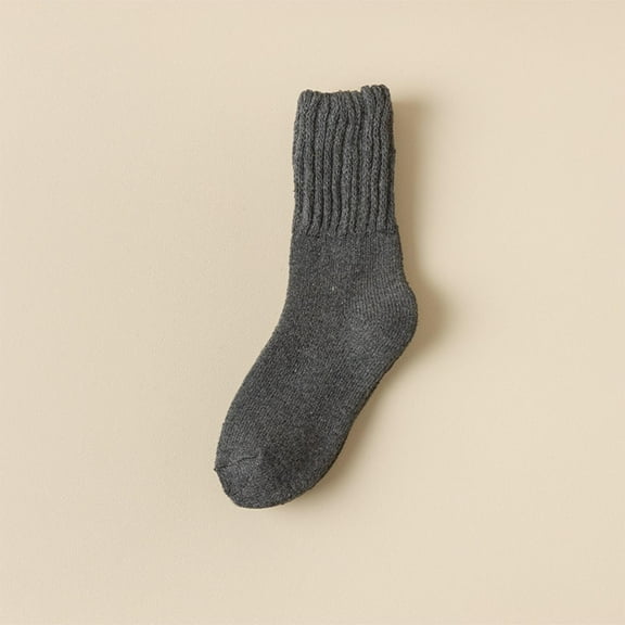 Half Socks Women's Solid Color Mid Calf Socks Womens Athletic Socks Dark Gray One Size