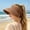 Brown, variant on Straw Sun Visor for Women, Wide Brim Ponytail Beach Hat with Bow, Adjustable, Foldable Packable Roll-Up for Summer Travel, Beach & Pool(Black)