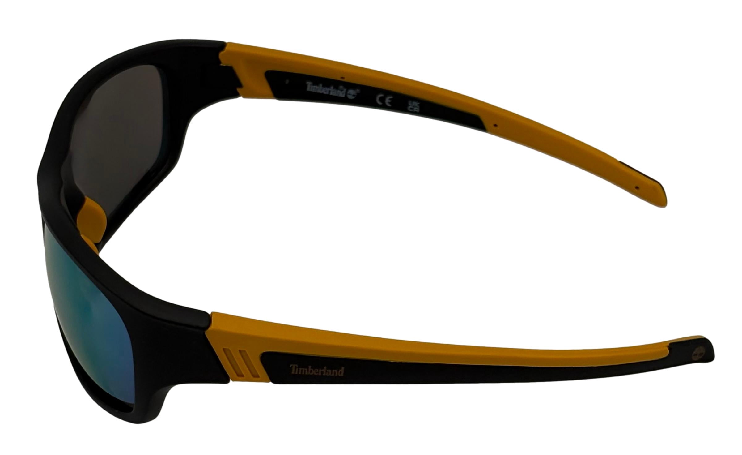 Timberland Sunglass Mens Black Rectangle Plastic Smoke Lens TB7276 2A