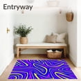 thumbnail image 3 of ODIKA 5'x7' Machine Washable Non-Slip Area Rug, Kinetic Graphic with Abstract Zigzag Trails and Highlights High Traffic Rug with Pad, Blue, 700120, 3 of 8