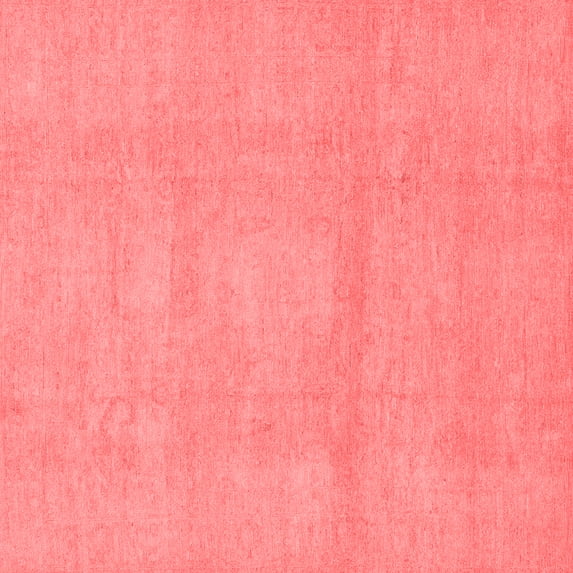 Ahgly Company Machine Washable Indoor Square Abstract Red Modern Area Rugs, 4' Square