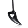 thumbnail image 2 of Mens Black Stainless Steel Necklace Bull Horn Design Pendants Necklaces, 2 of 6