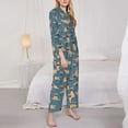 thumbnail image 4 of Disketp Pajamas Set Long Sleeve Sleepwear Womens Button Down Nightwear Pj Sets-French Bulldog Yoga, 4 of 9