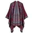 thumbnail image 1 of Nueva Moda Invierno Cálido Ponchos A Cuadros Capas Para Mujeres Chales Gruesos Envolturas Simulación Cachemira Acolchado Siesta Manta Yuarrent AP007116-08, 1 of 2