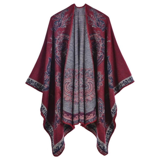 Nueva Moda Invierno Cálido Ponchos A Cuadros Capas Para Mujeres Chales Gruesos Envolturas Simulación Cachemira Acolchado Siesta Manta Yuarrent AP007116-08