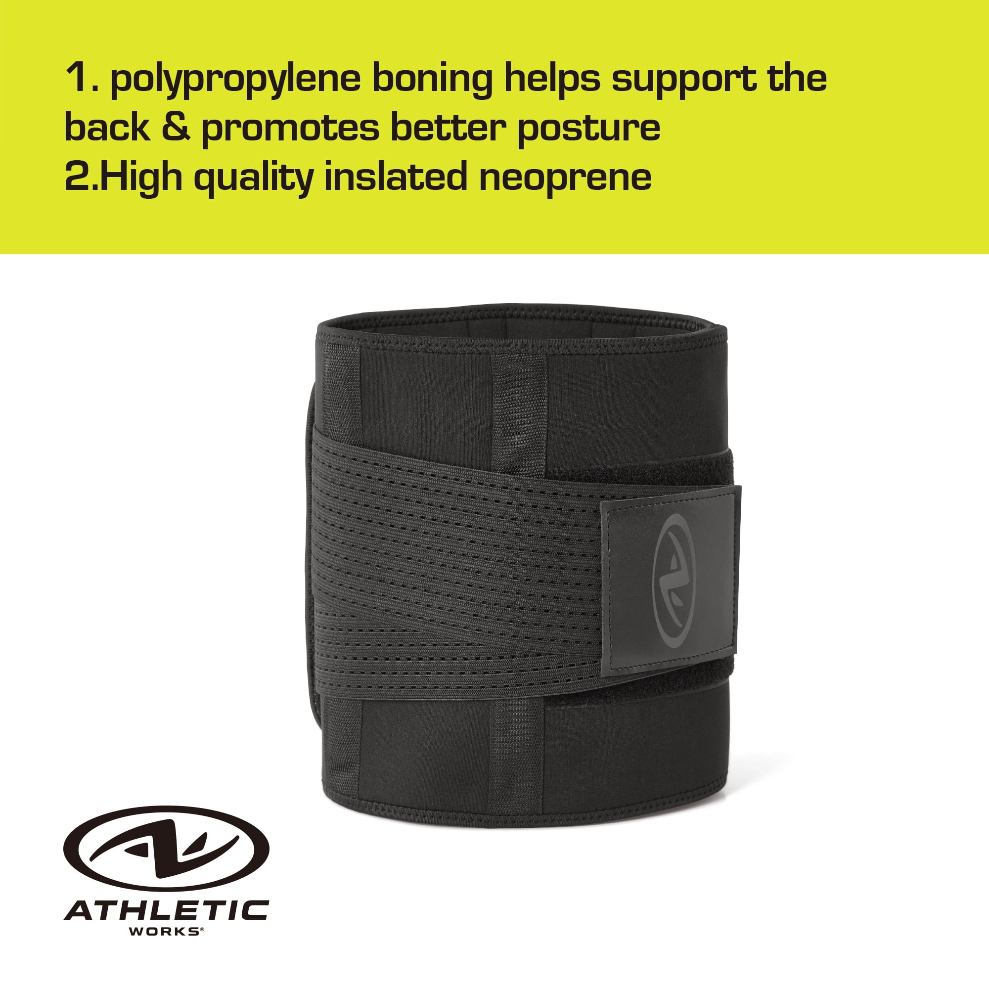 Athletic Works Waist Trainer SM with Compression Support Waist Range 27in to 33in for Sculpt & Strengthen Your Core
