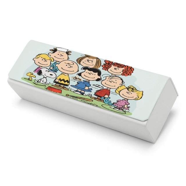 Peanuts Estuche Rígido para Gafas de Cuero PU Protector con Forro de Felpa Premium Suave para Hombres y Mujeres