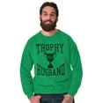 thumbnail image 2 of Trophy Husband No. 1 Hubby Award Men's Big & Tall Crewneck Sweatshirt Brisco Brands 5X, 2 of 3