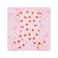 thumbnail image 1 of Valentine's Day Heart Print Flowy Romper With Four Legs, 1 of 5