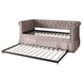thumbnail image 3 of HMD Arles Upholstered Twin Daybed with Hidden Trundle Box B, Pink, 3 of 5