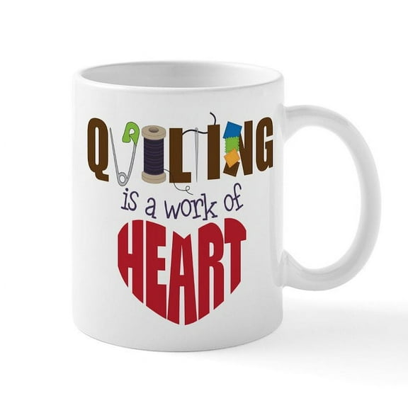 CafePress - Quilting Mug - 11 oz Ceramic Mug - Novelty Coffee Tea Cup