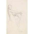 thumbnail image 3 of Sir John Everett Millais 11x14 Black Modern Framed Museum Art Print Titled - Tennyson's the Sisters - Figure Sketch (1855-56), 3 of 5