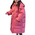 thumbnail image 4 of Mercatoo Boys Winter Long Puffer Coats Oversized Pockets Quilted Hooded down Jackets Kids Windproof Warm Puffer Outwear, 4 of 8