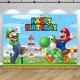 thumbnail image 4 of Fondo para fotografía de fiesta de cumpleaños de Super Mario, Luigi, Boys Bros, fondo para baby shower, pancarta de pared, póster, pancarta decorativa, 4 of 5