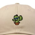 thumbnail image 2 of Dalix Cactus Embroidered Cap Cotton Baseball Summer Cool Dad Hat Mens in Khaki, 2 of 5