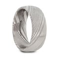 thumbnail image 1 of Valyrian Domed Brushed Damascus Steel Mens Wedding Band With A Vivid Etched Design, 1 of 1